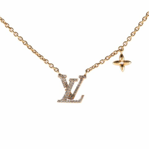 LOUIS VUITTON 合金LV帶鑽項鏈項鍊