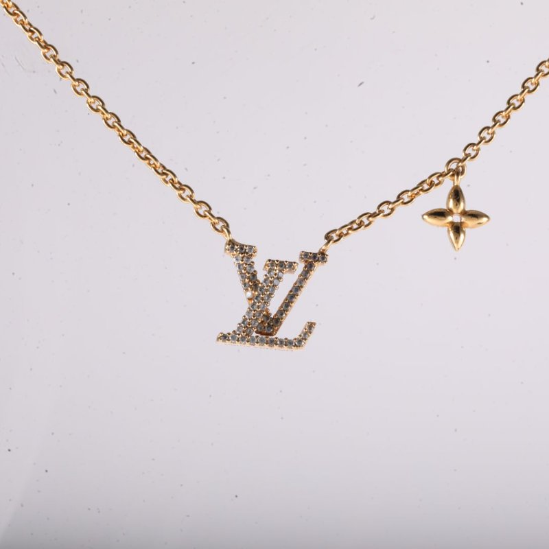 LOUIS VUITTON 合金LV帶鑽項鏈項鍊-1