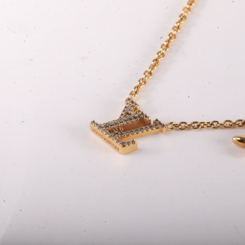 LOUIS VUITTON 合金LV帶鑽項鏈項鍊-2