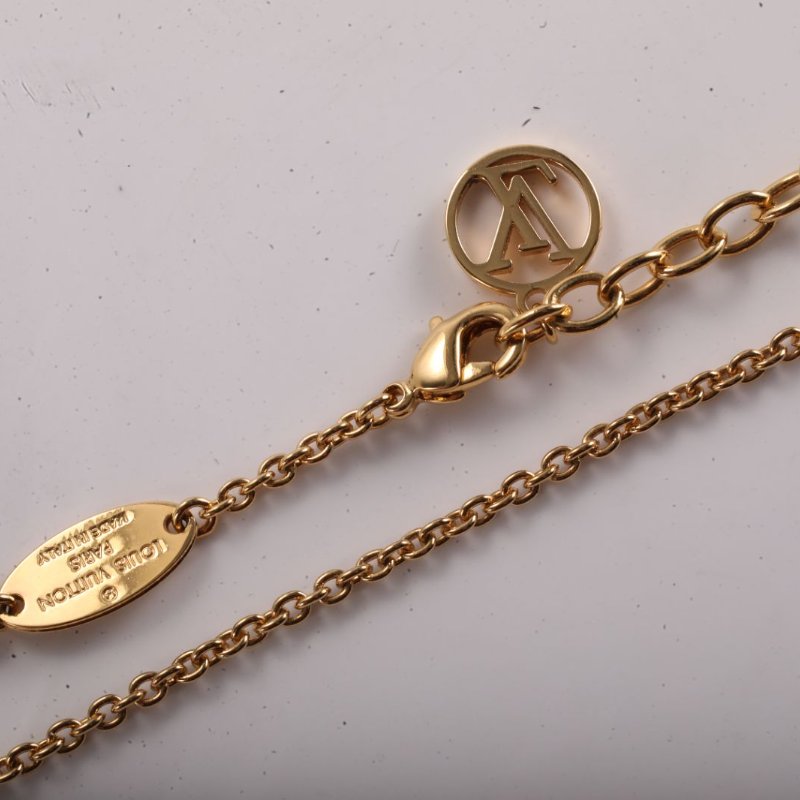 LOUIS VUITTON 合金LV帶鑽項鏈項鍊-4