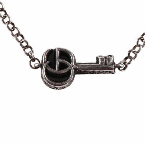 GUCCI AG925銀雙G做舊銀手鏈手鍊／手環