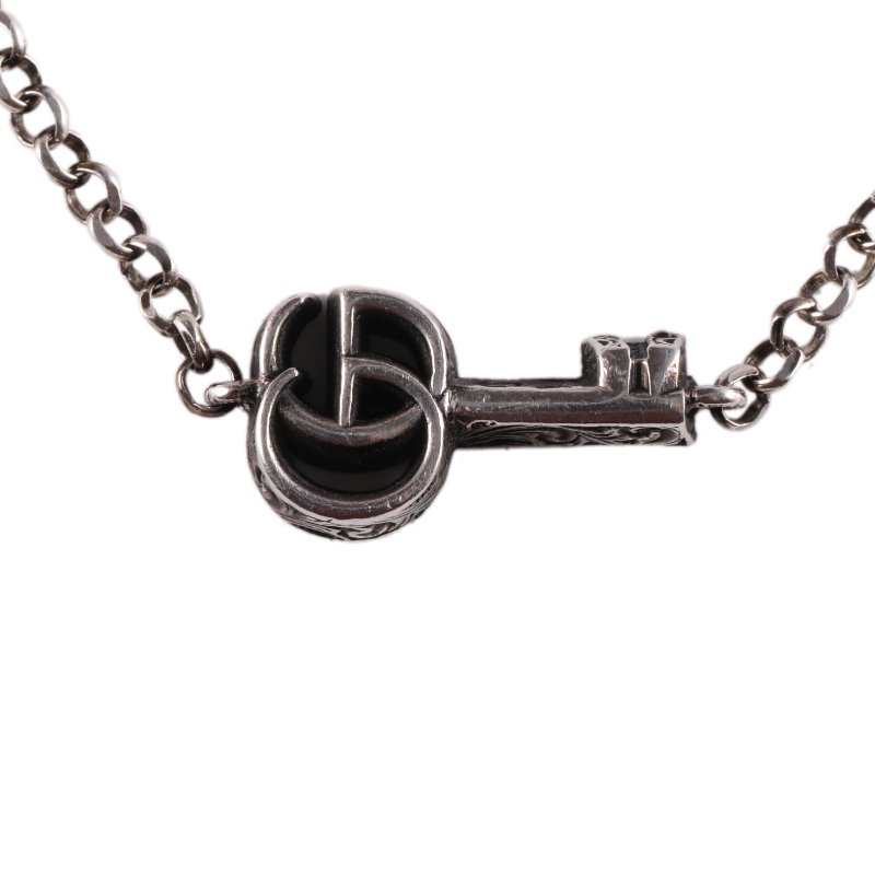 GUCCI AG925銀雙G做舊銀手鏈手鍊/手環-0