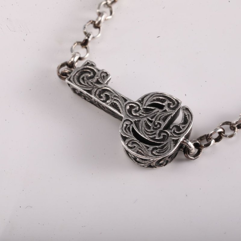 GUCCI AG925銀雙G做舊銀手鏈手鍊/手環-2