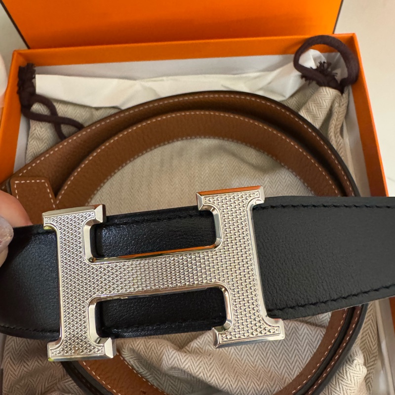 全新✨愛馬仕經典H Guillochee皮帶釦 & 雙面皮腰帶-2