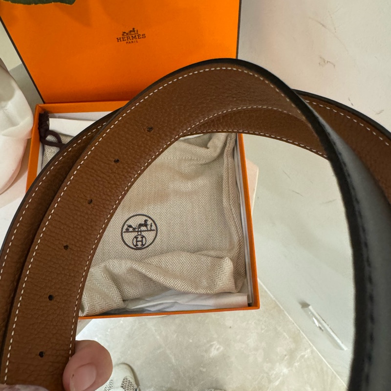 全新✨愛馬仕經典H Guillochee皮帶釦 & 雙面皮腰帶-4