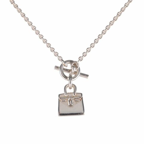 HERMES Amulettes純銀KELLY項鏈AG925銀項鏈項鍊