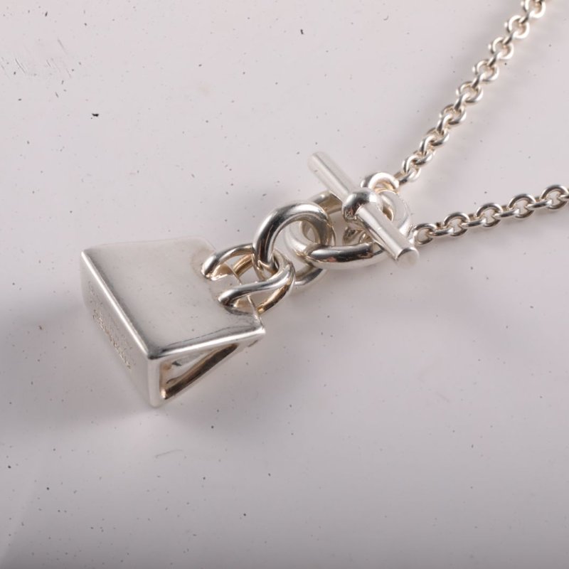 HERMES Amulettes純銀KELLY項鏈AG925銀項鏈項鍊-2