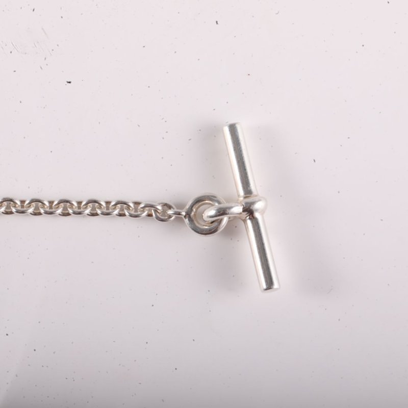 HERMES Amulettes純銀KELLY項鏈AG925銀項鏈項鍊-4