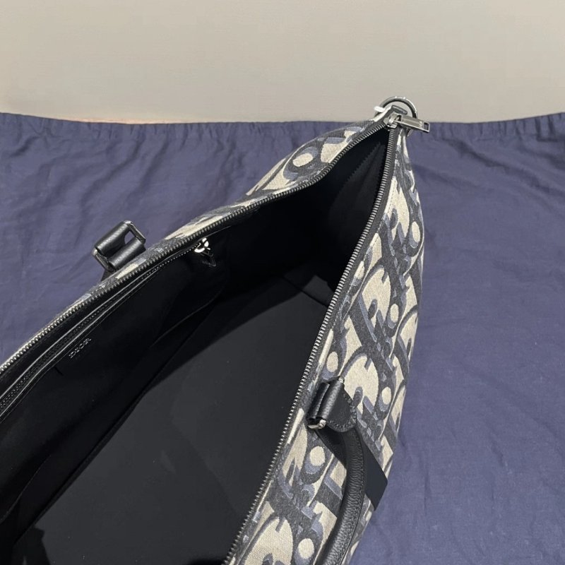 DIOR Weekender 40藍色老花手提肩背旅行袋41.5*34*22 全新閒置配件塵袋保卡吊牌-1