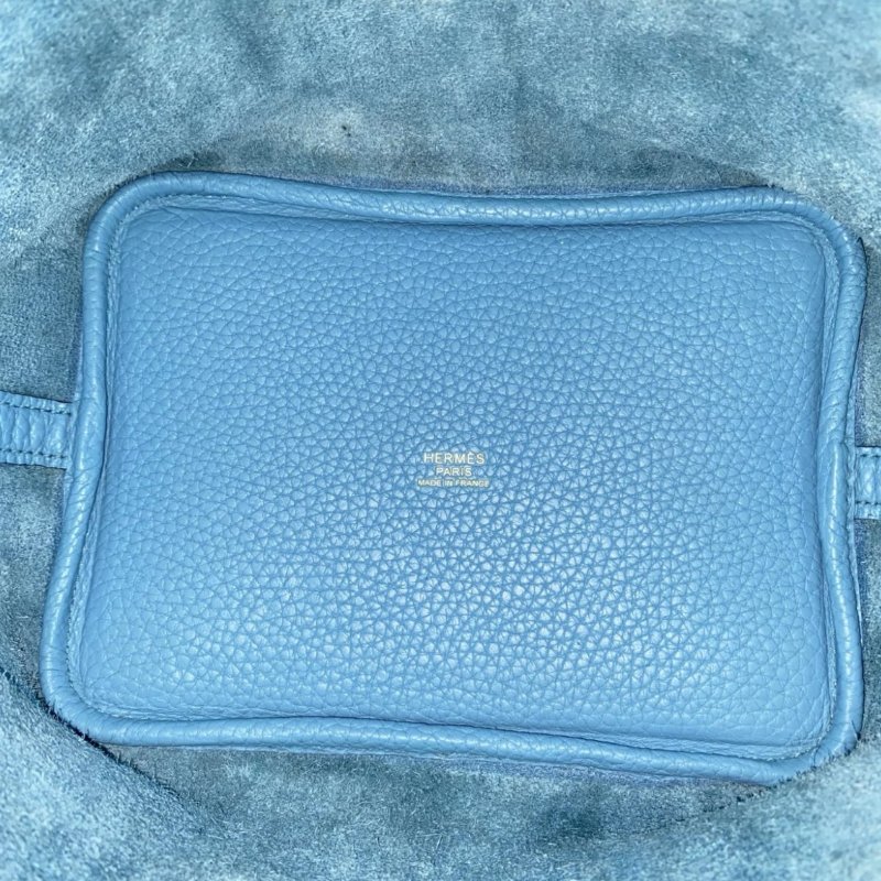 HERMES 金扣18菜籃子18*18*13 98新配件塵袋鑰匙鎖-1