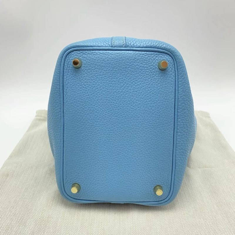 HERMES 金扣18菜籃子18*18*13 98新配件塵袋鑰匙鎖-3