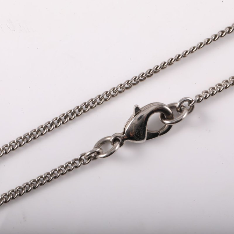 CHANEL 合金雙C水鑽吊墜項鏈項鍊-3