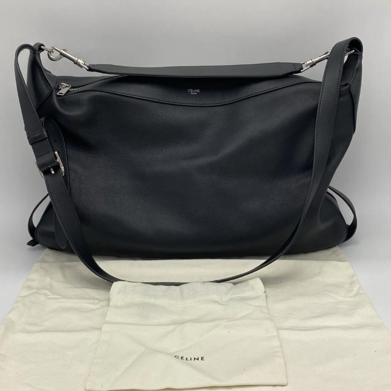 CELINE 黑銀ROMY大號肩背斜背包42.5*26*6 99新配件塵袋-0