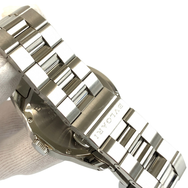 寶格麗 Solotempo 銀色不鏽鋼腕錶 ST37S,石英機芯,男士錶盤-6