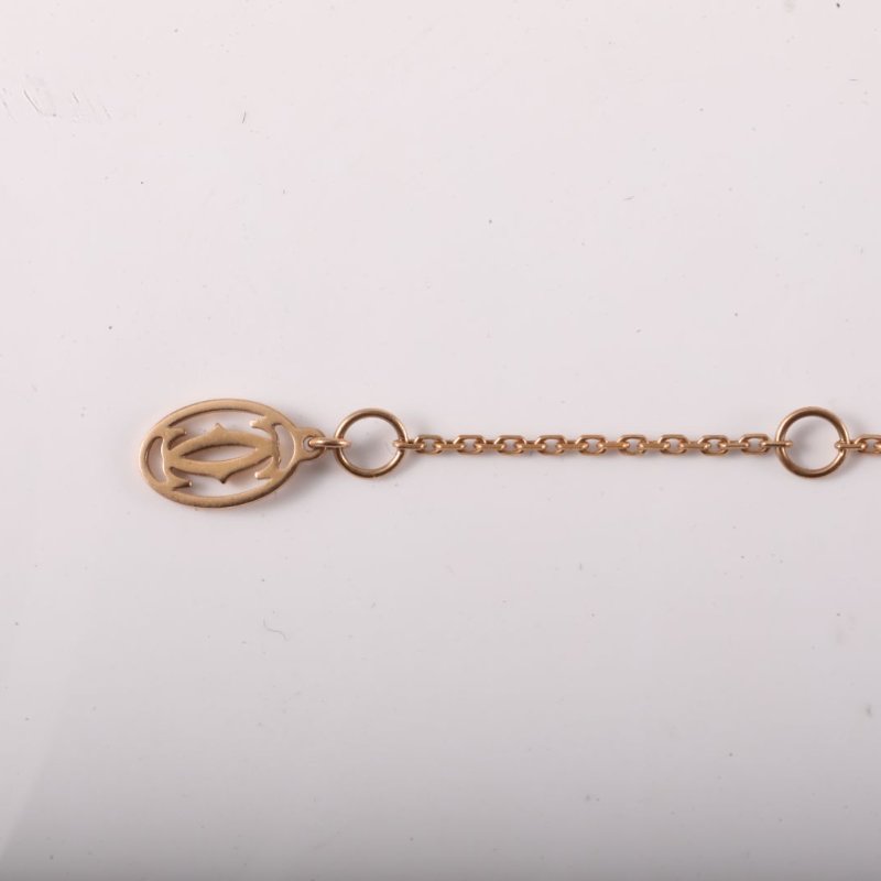 Cartier CARTIERD&#039;AMOUR單鑽手鏈小號18K玫瑰金/鑽石S-M碼玫瑰金18K手鍊／手環-3