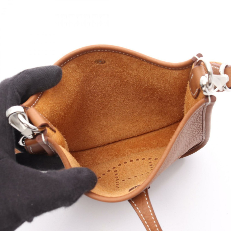 愛馬仕 Hermès Evelyn Amazon TPM 女士單背包,Taurillon Clemence 皮革,棕色-2
