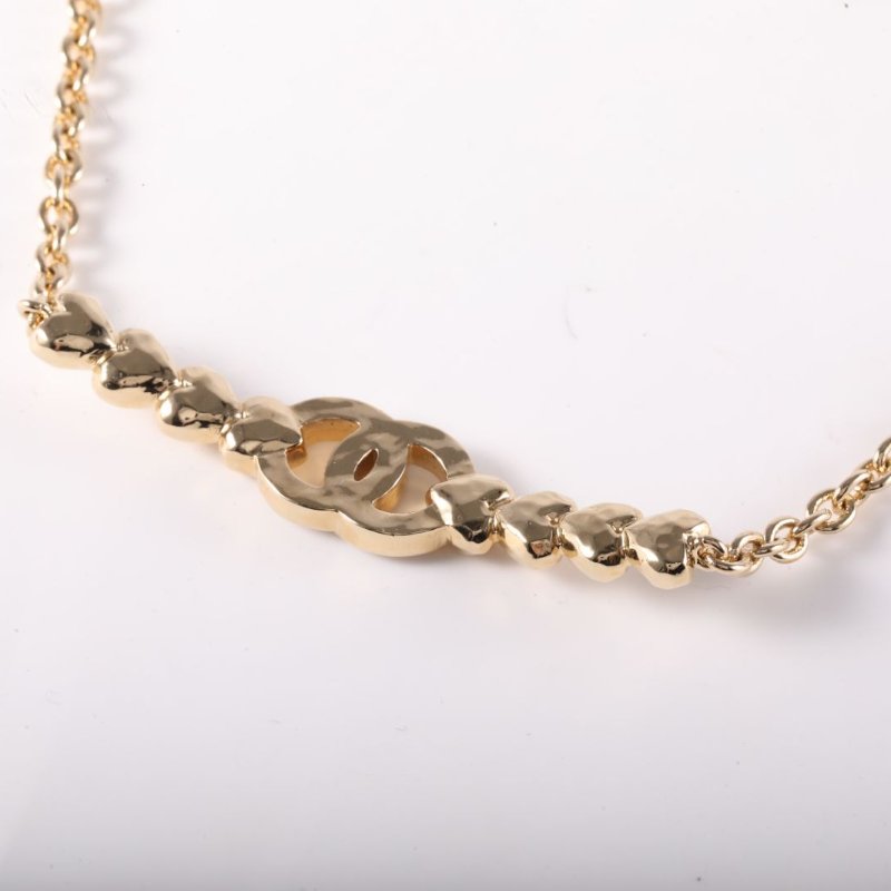 CHANEL 合金23P愛心雙C水鑽chocker項鏈項鍊-2