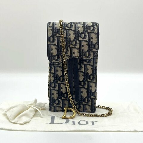 ✨DIOR saddle馬鞍老花手機包9.5*18*3.5 98新配件塵袋