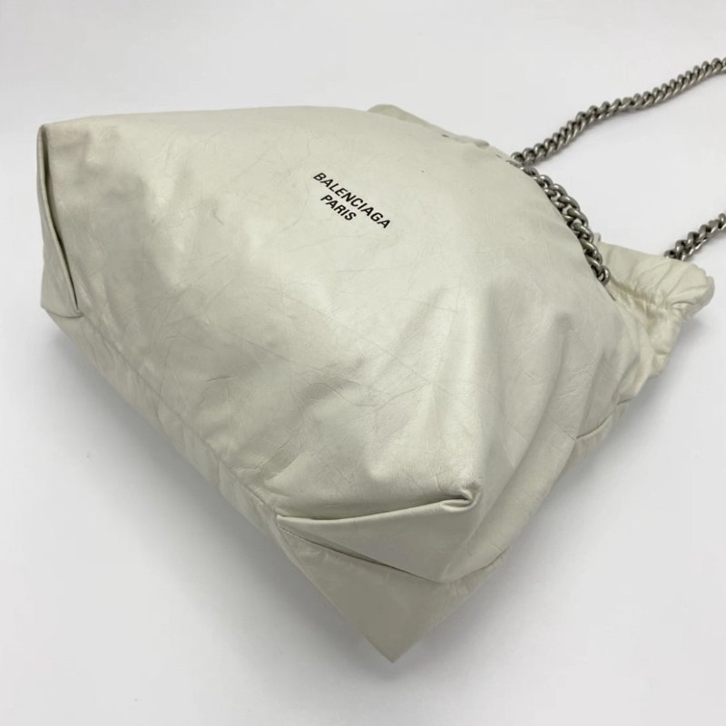 BALENCIAGA 白色crush小號肩背垃圾袋25*24*10 98新配件塵袋-4