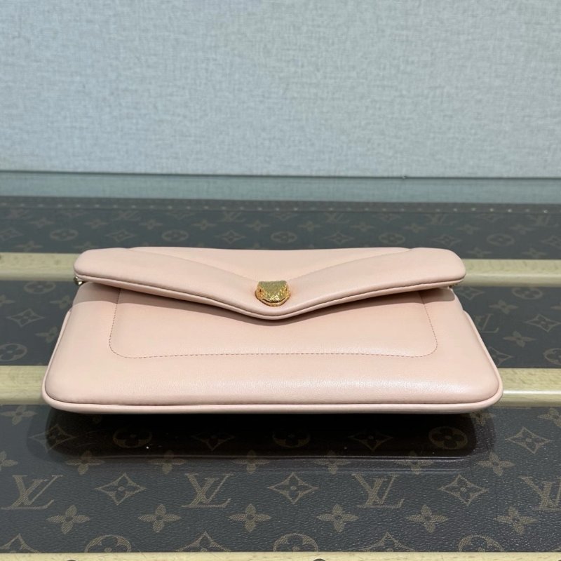 BVLGARI 肉粉色金扣七夕限定蛇頭手提包22.5*14*2 99新配件盒子塵袋保卡-3