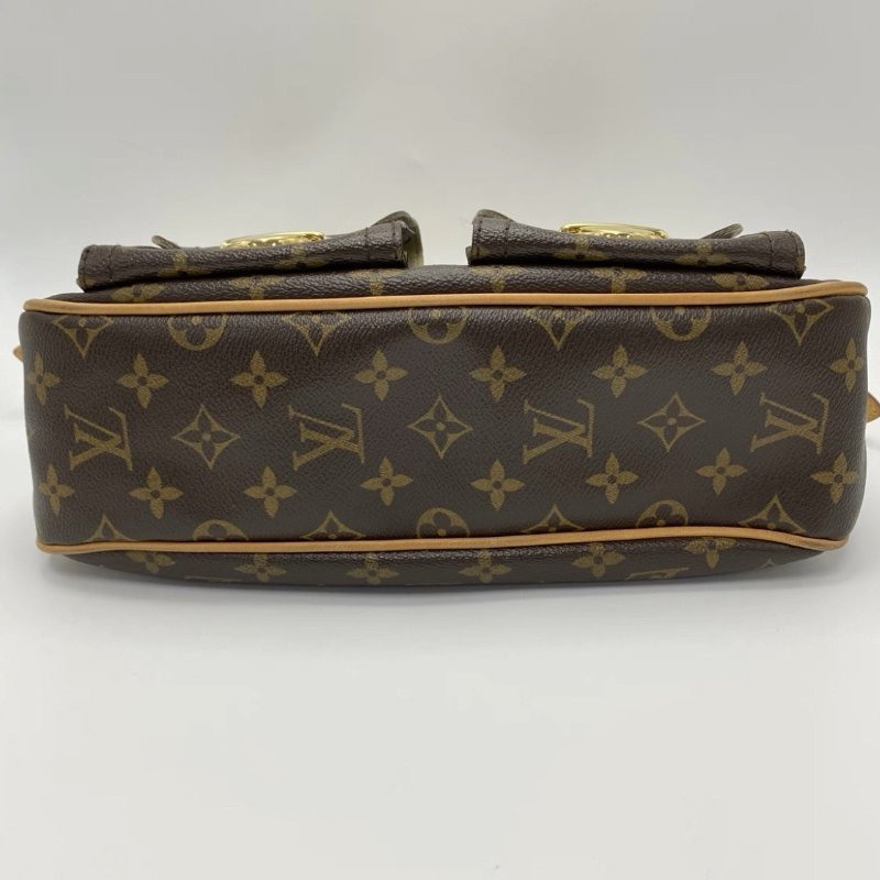 LV 老花曼哈頓塞納河肩背斜背包 30*25*11 98新配件塵袋-3