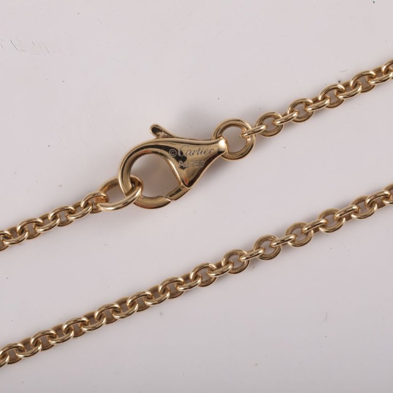 Cartier LOVE18K金雙環項鏈18K玫瑰金項鏈玫瑰金項鍊-3