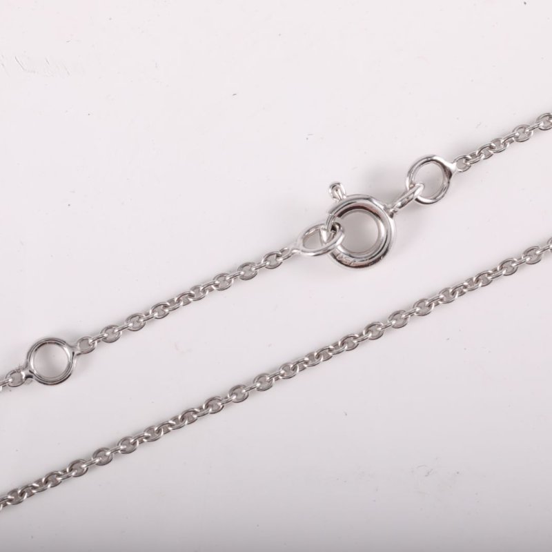 HERMES Finesse小Q滿鑽18k18K白金/鑽石項鏈白金項鍊-4