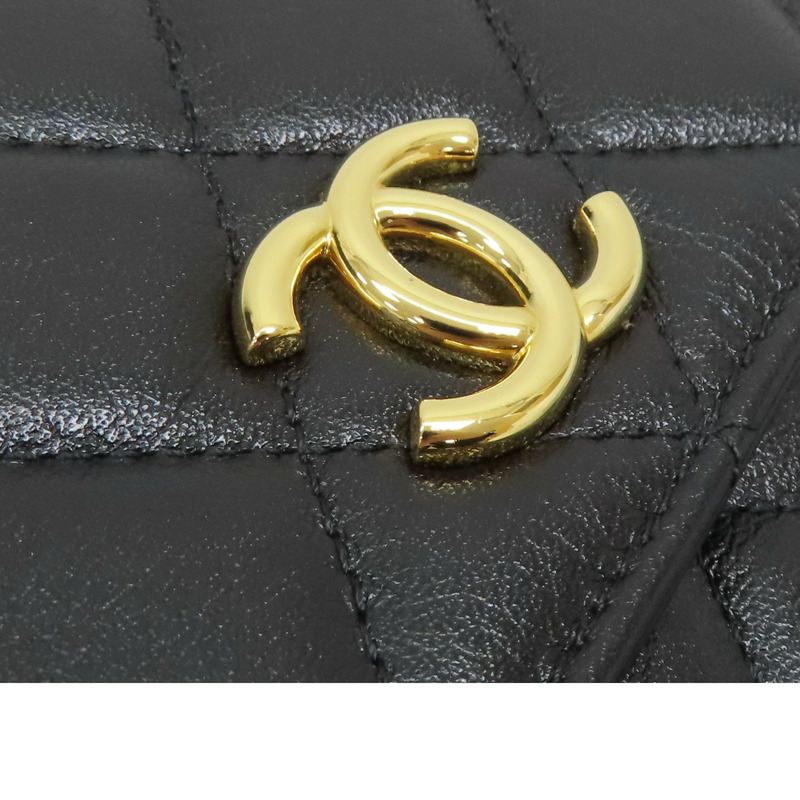 黑色 菱格紋 羊皮 圓弧 鍊帶 肩背包【CHANEL 香奈兒】 AP3367-11