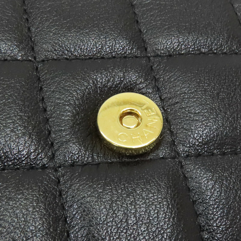 黑色 菱格紋 羊皮 圓弧 鍊帶 肩背包【CHANEL 香奈兒】 AP3367-12