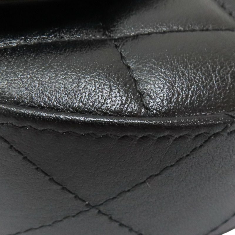 黑色 菱格紋 羊皮 圓弧 鍊帶 肩背包【CHANEL 香奈兒】 AP3367-19