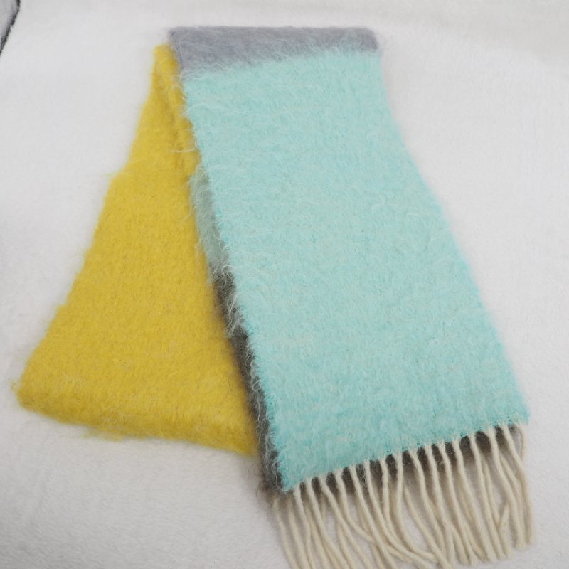 LOEWE 彩拼色圍巾-5