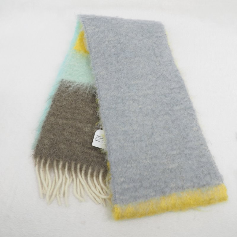 LOEWE 彩拼色圍巾-6