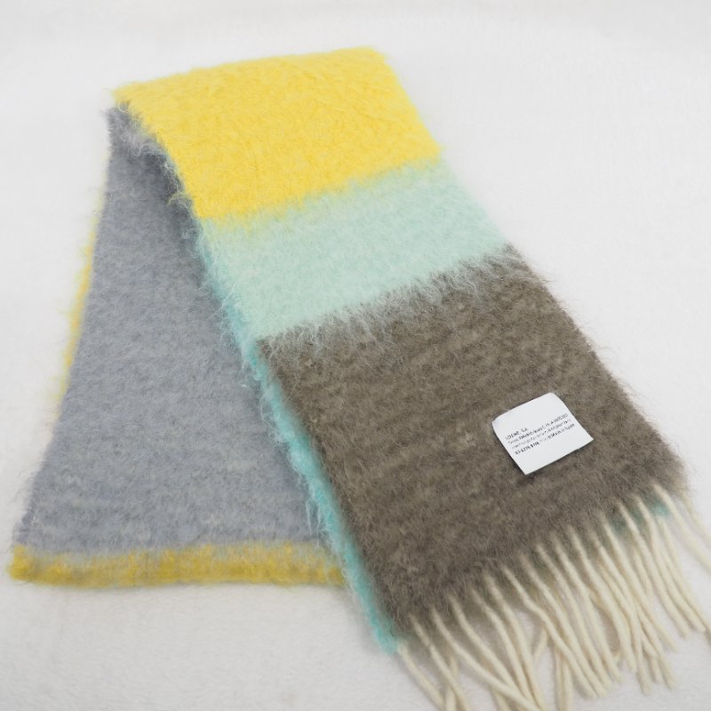 LOEWE 彩拼色圍巾-7