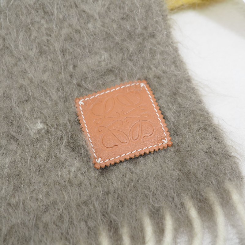 LOEWE 彩拼色圍巾-9