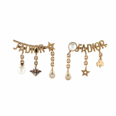 DIOR 合金JADIOR不對稱耳釘耳環