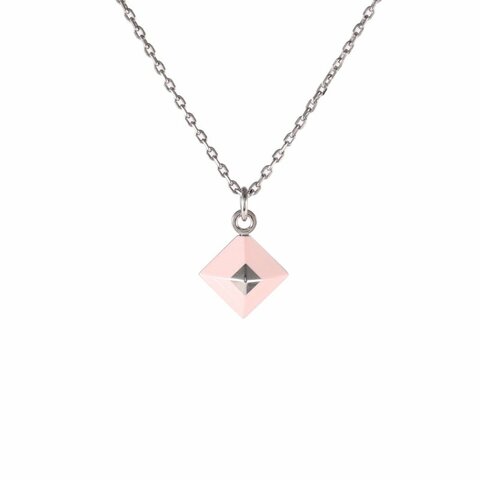 HERMES 合金菱形吊墜項鏈項鍊