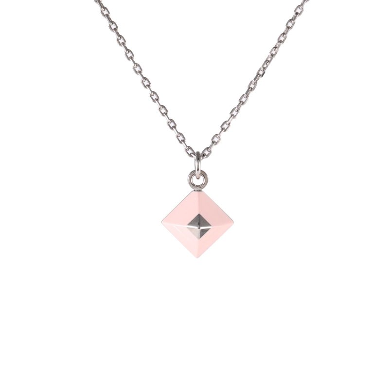 HERMES 合金菱形吊墜項鏈項鍊-0