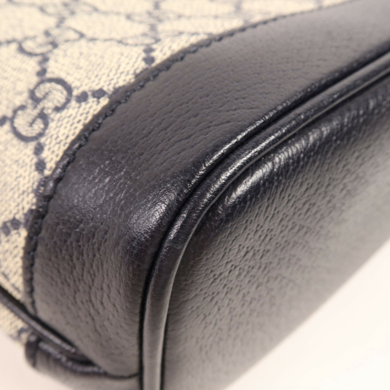 GUCCI 塗層帆布Shoulder Bag銀扣手挽肩背兩用袋-6