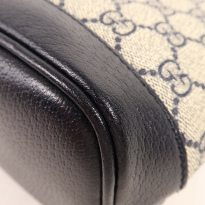 GUCCI 塗層帆布Shoulder Bag銀扣手挽肩背兩用袋-7