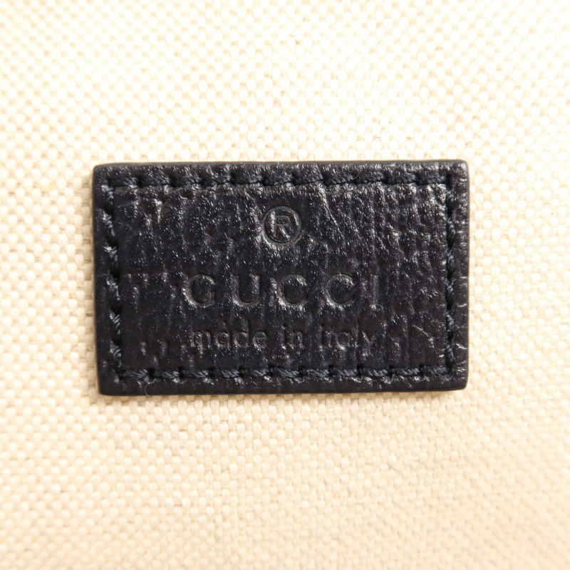 GUCCI 塗層帆布Shoulder Bag銀扣手挽肩背兩用袋-10