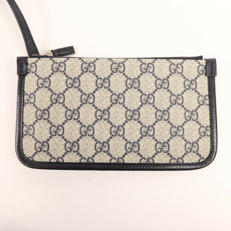 GUCCI 塗層帆布Shoulder Bag銀扣手挽肩背兩用袋-12