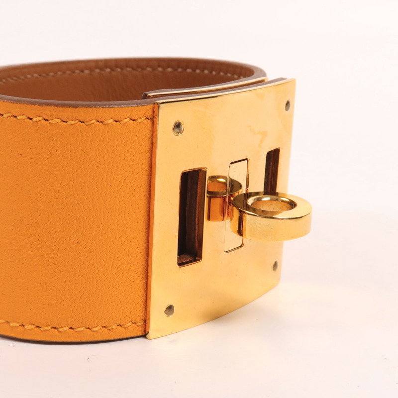 HERMES Swift皮革Kelly Dog金扣手帶-5