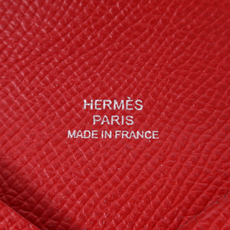 HERMES Epsom皮革Card Holder銀扣卡片套-5