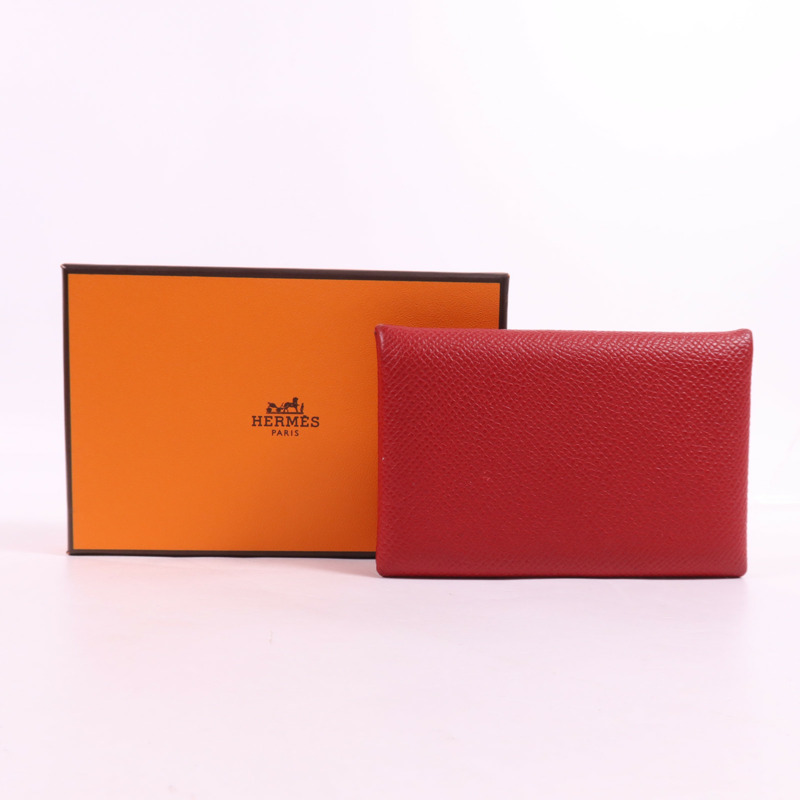 HERMES Epsom皮革Card Holder銀扣卡片套-11