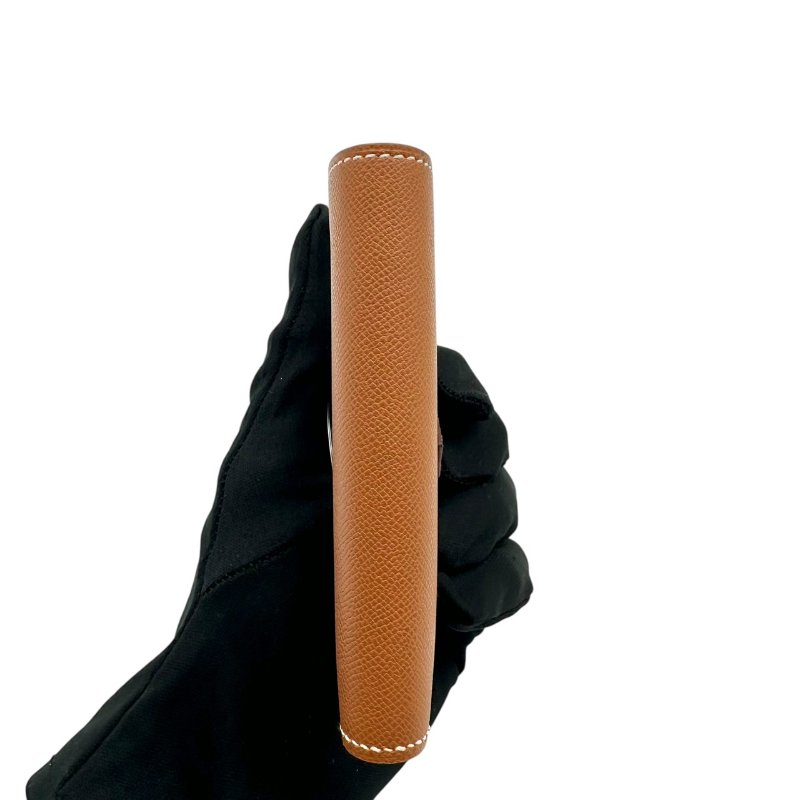 【美收精品HERMES】 棕色w刻印短夾 B-953【隔月月中將轉賣至日本 上架期限30天】-3