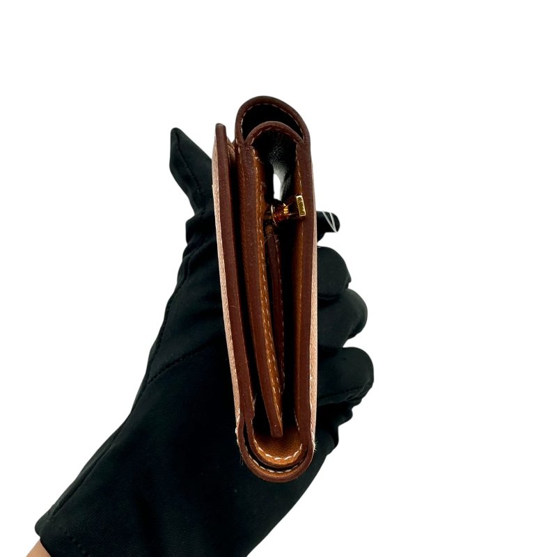 【美收精品HERMES】 棕色w刻印短夾 B-953【隔月月中將轉賣至日本 上架期限30天】-4