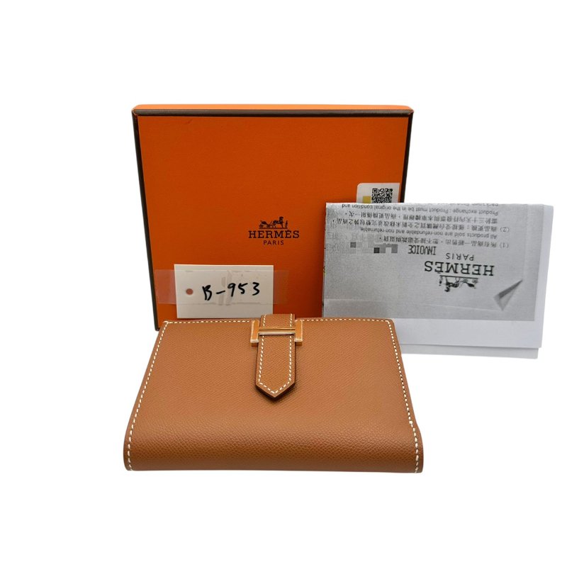 【美收精品HERMES】 棕色w刻印短夾 B-953【隔月月中將轉賣至日本 上架期限30天】-11