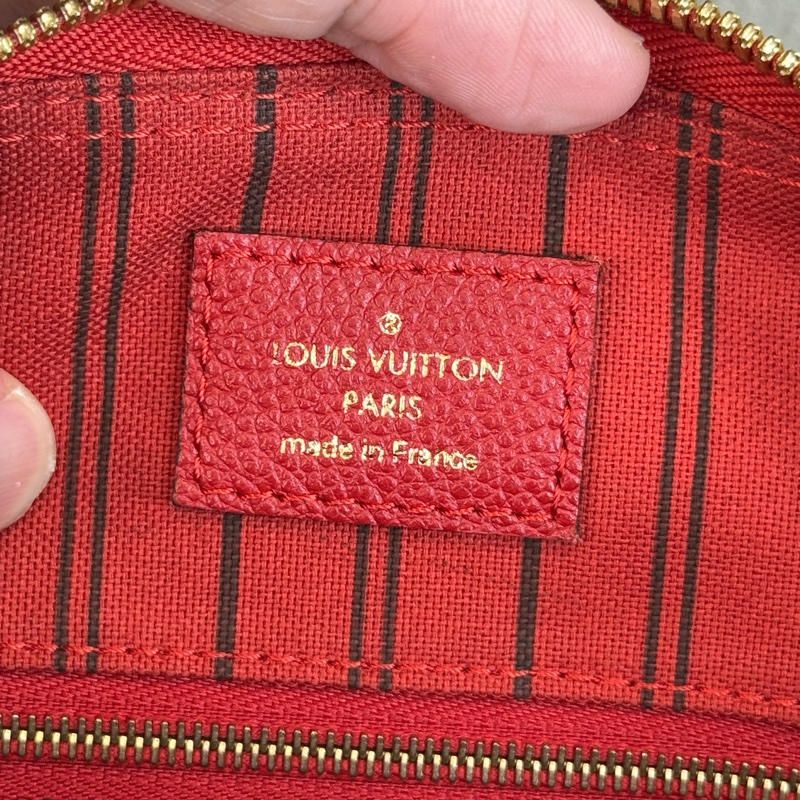 Louis Vuitton 紅色壓紋老花 Speedy 25 / 背帶款🌹絕對好貨-24