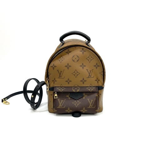 LV 雙色原花金釦Mini 小書包 M44873