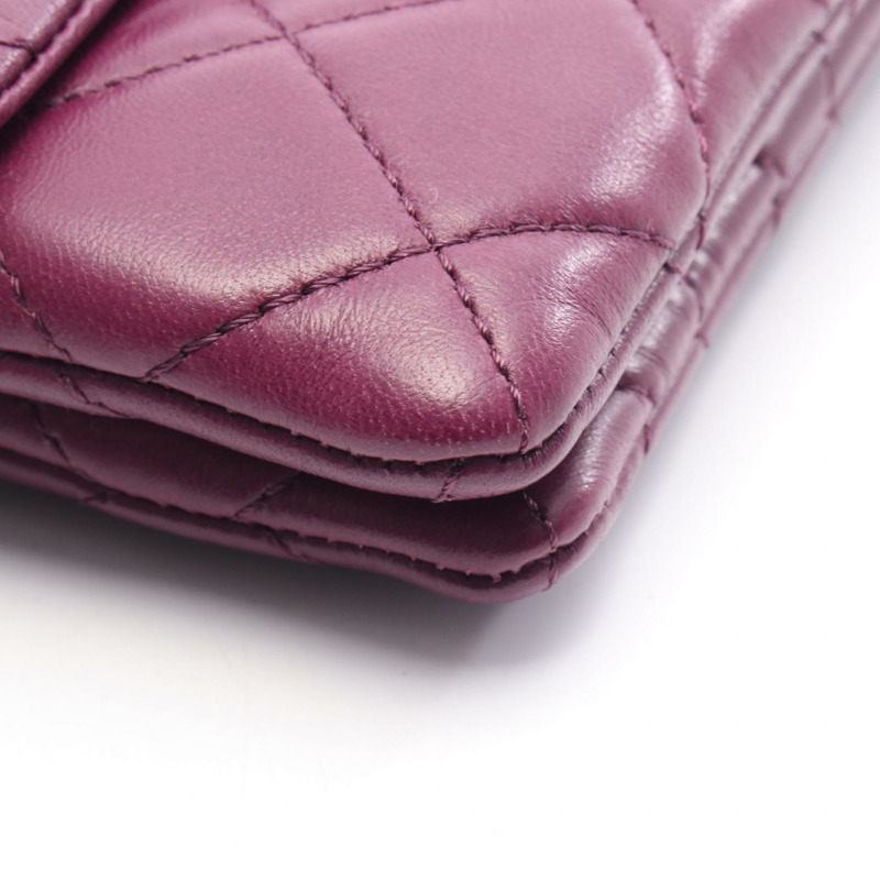 香奈兒 Matelasse 鏈條手拿包單肩包,皮革,女士,紫色-6